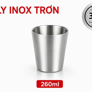 LY INOX 304 2 LỚP 260ml KIỂU TRƠN GORILLA CHEF (T240)