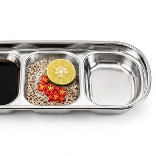 KHAY ĐỰNG NƯỚC CHẤM INOX 3 NGĂN (T400)