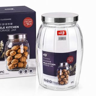 HỦ THUỶ TINH NẮP INOX 1800ml DELI G57X (T18)