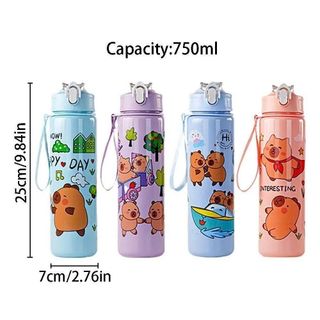 BÌNH NƯỚC CAPYBARA 750ml CÓ ỐNG HÚT KÈM QUAI XÁCH (T50)