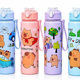 BÌNH NƯỚC CAPYBARA 750ml CÓ ỐNG HÚT KÈM QUAI XÁCH (T50)