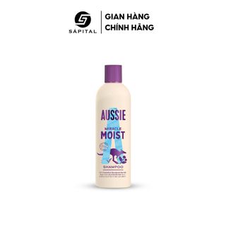 Dầu gội Aussie Miracle Moist 300ml chính hãng - Cấp ẩm sâu, phục hồi tóc khô xơ, mềm mượt chuẩn salon