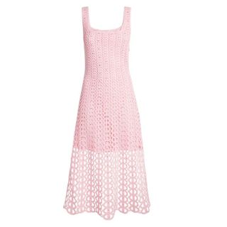 NPA MAISON Set Đầm Dệt Kim Hai Dây Kèm Áo Cardigan Đính Đá Họa Tiết Crochet Ôm Dáng Thanh Lịch Công Sở S M L XL