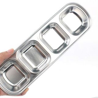 KHAY ĐỰNG NƯỚC CHẤM INOX 4 NGĂN (T300)