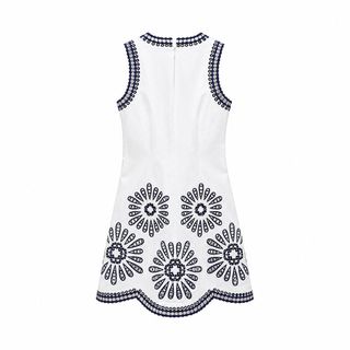 A127 Đầm Thêu Hoa Cao Cấp Quiet Luxury Dáng Chữ A Eo Cao Không Tay Phong Cách Pháp Thanh Lịch Size S M L XL