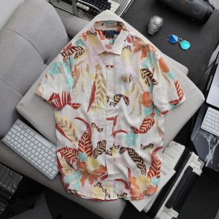 Áo sơ mi tay ngắn Bông Polo nam.  Chất linen mền mượt.