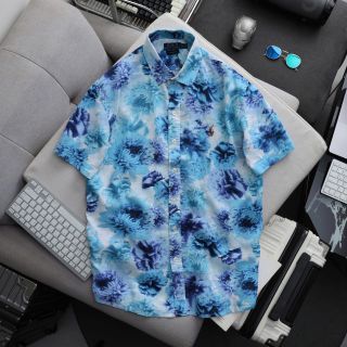 Áo sơ mi tay ngắn Bông Polo nam.  Chất linen mền mượt.