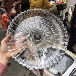 ĐĨA THUỶ TINH HOA VĂN TRÒN 30cm (T24)