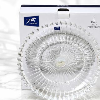 ĐĨA THUỶ TINH HOA VĂN TRÒN 30cm (T24)