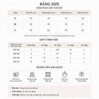 A124 Đầm Polo Dệt Kim Xếp Ly Thanh Lịch Nữ Cao Cấp | Màu Trắng | Size S M L