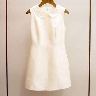 A121 Grace Pearl – Đầm Suông Cổ Búp Bê Đính Ngọc Trai Cao Cấp – Size S M L