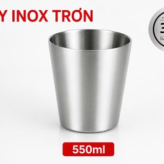 LY INOX 304 2 LỚP 550ml KIỂU TRƠN GORILLA CHEF (T100)
