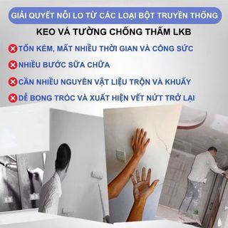 Keo Vá Tường Chống Thấm Nước Chống Mốc Làm Sạch Tường 250g ( Mẫu mới LBK )