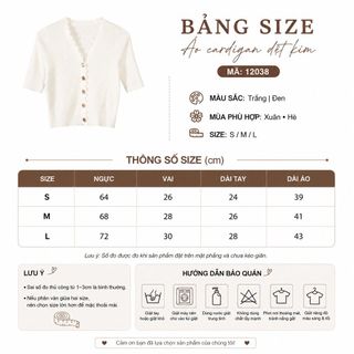S142 Áo Cardigan Nữ Dệt Kim Cổ V Tay Lửng – Mềm Mại, Thanh Lịch Chuẩn Phong Cách Hàn Quốc