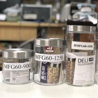HỦ THUỶ TINH NẮP INOX HMFG60 - 900ml (T36)