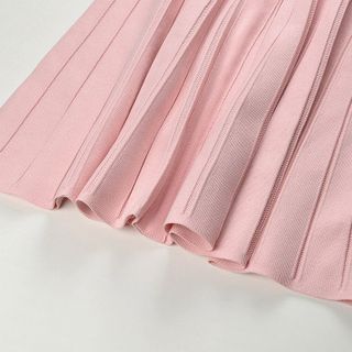 D150 Đầm Dệt Kim Polo Chữ A Nữ Tay Ngắn Khóa Kéo Eo Chiết Tôn Dáng Thanh Lịch Hàn Quốc Size XS S M L XL
