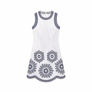 NPA Maison Đầm Thêu Hoa Cao Cấp Quiet Luxury Dáng Chữ A Eo Cao Không Tay Phong Cách Pháp Thanh Lịch Size S M L XL