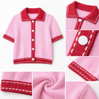 ALVIA Áo Dệt Kim Nữ Cổ Polo Cài Cúc / Chui Đầu Form Regular Thanh Lịch - Size S M L