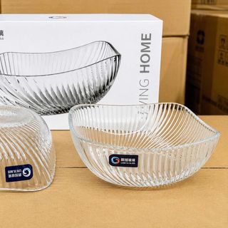 BỘ 2 TÔ THUỶ TINH VUÔNG KẺ SỌC CAO CẤP 16cm (T24)