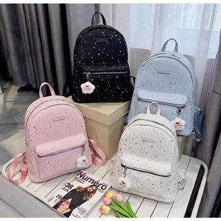 ⭐ BALO Đính Sao W922 – Vải Canvas Dáng Rộng, Quai Bản To, Đeo Lên Cực Xinh