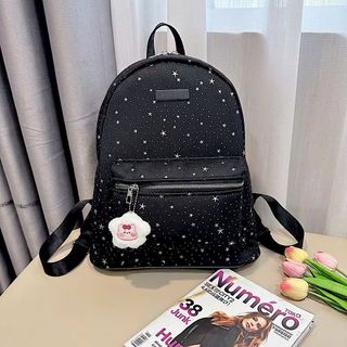 ⭐ BALO Đính Sao W922 – Vải Canvas Dáng Rộng, Quai Bản To, Đeo Lên Cực Xinh