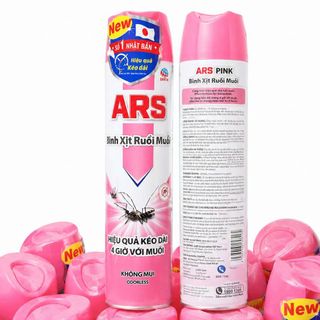 BÌNH XỊT MUỖI VÀ CÔN TRÙNG ARS PINK KHÔNG MÙI 600ml (T24)