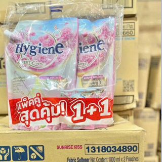 COMBO 2 TÚI NƯỚC XẢ VẢI ĐẬM ĐẶC HYGIENE THÁI LAN 1000ml (T6)