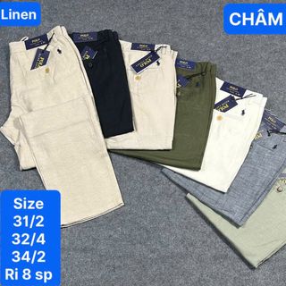 Quần dài Linen nam.  Fom  ống suông.