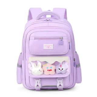 🧸 BALO TIỂU HỌC A795 – Nhiều Ngăn, Có Kính Phối Gấu, Đi Học Cực Xinh
