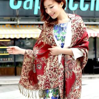 Khăn choàng boho thổ cẩm nữ khăn pashmina dệt choàng quàng cổ Sapa dân tộc du lịch che nắng - Mã PA0012 The Collar Box