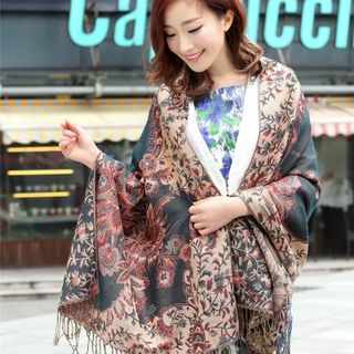 Khăn choàng boho thổ cẩm nữ khăn pashmina dệt choàng quàng cổ Sapa dân tộc du lịch che nắng - Mã PA0012 The Collar Box