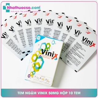 Tem ngậm Vinix 50mg hộp 10 tem