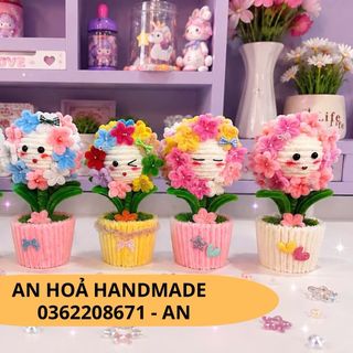 Chậu hoa cầm tú cầu