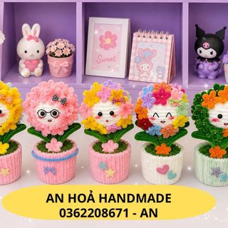 Chậu hoa cầm tú cầu