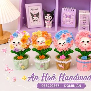 Chậu hoa cầm tú cầu