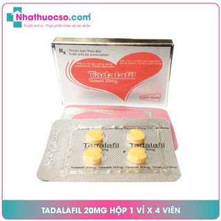 Tadalafil 20mg hộp 1 vỉ 4 viên