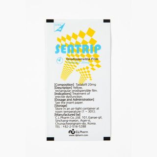 Tem ngậm Sentrip 20mg hộp 10 tem