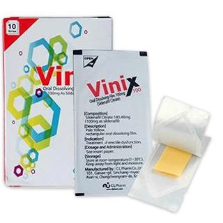 Tem ngậm Vinix 100mg hộp 10 tem