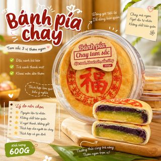 BÁNH PÍA CHAY TAM SẮC, VỊ NGON AN LÀNH, QUÀ BIẾU CAO CẤP 580G - WINNIE HOUSE
