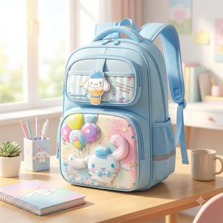 💕 BALO TIỂU HỌC LS38 – Họa Tiết Hoạt Hình Dễ Thương, Form Rộng Cho Bé Tiểu Học