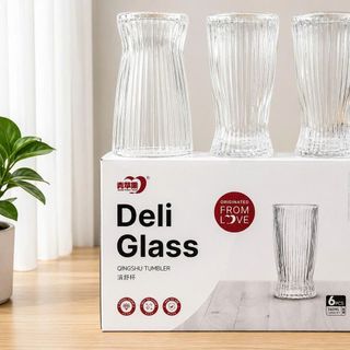 BỘ 6 LY THỦY TINH DELI GLASS KB162-2A – 360ml (T12)