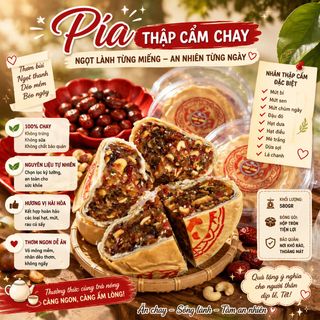 BÁNH PÍA CHAY NGŨ PHÚC LÂM MÔN – MAY MẮN & AN LÀNH 580G - WINNIE HOUSE