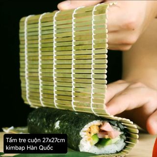 Mành tre cuộn Sushi 24cm/27cm/30cm cuốn kimbap Hàn Quốc