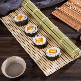 Mành tre cuộn Sushi 24cm/27cm/30cm cuốn kimbap Hàn Quốc