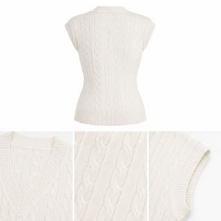 A184 Áo Gile Len Nữ Cổ V Vặn Thừng Dệt Kim Sát Nách Form Ôm Thanh Lịch Freesize