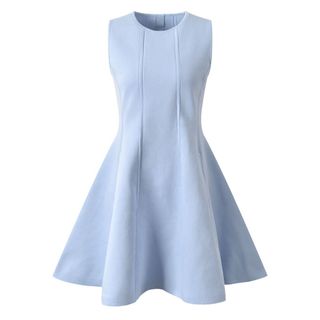D180 Đầm Nữ  Cổ Tròn Sát Nách Thắt Nơ Sau Chiết Eo Tôn Dáng Thanh Lịch Size S M L