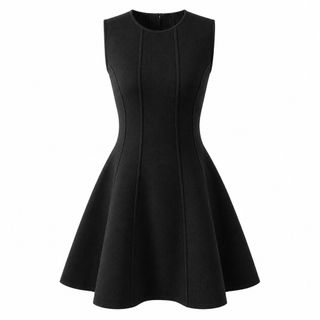 D180 Đầm Nữ Cổ Tròn Sát Nách Thắt Nơ Sau Chiết Eo Tôn Dáng Thanh Lịch Size S M L