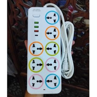 Ổ Điện Trắng Đa Năng Dài 2m - Sản Phẩm Chính Hãng Chất Liệu Trắng Kích Thước 2m Tiện Lợi Cho Nhiều Mục Đích Sử Dụng cắm