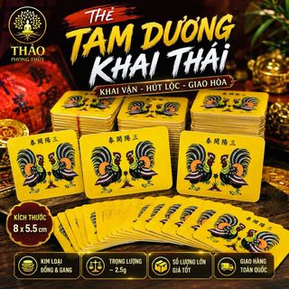 THẺ TAM DƯƠNG KHAI THÁI PHONG THUỶ (LOẠI THẺ PET CCCD CỨNG ĐẸP)