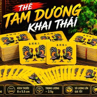 THẺ TAM DƯƠNG KHAI THÁI PHONG THUỶ (LOẠI THẺ PET CCCD CỨNG ĐẸP)